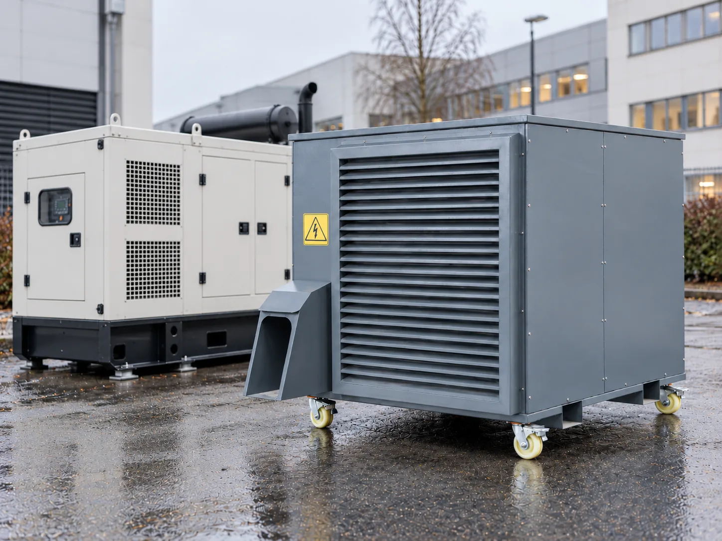 Backup power load testing with a load bank
